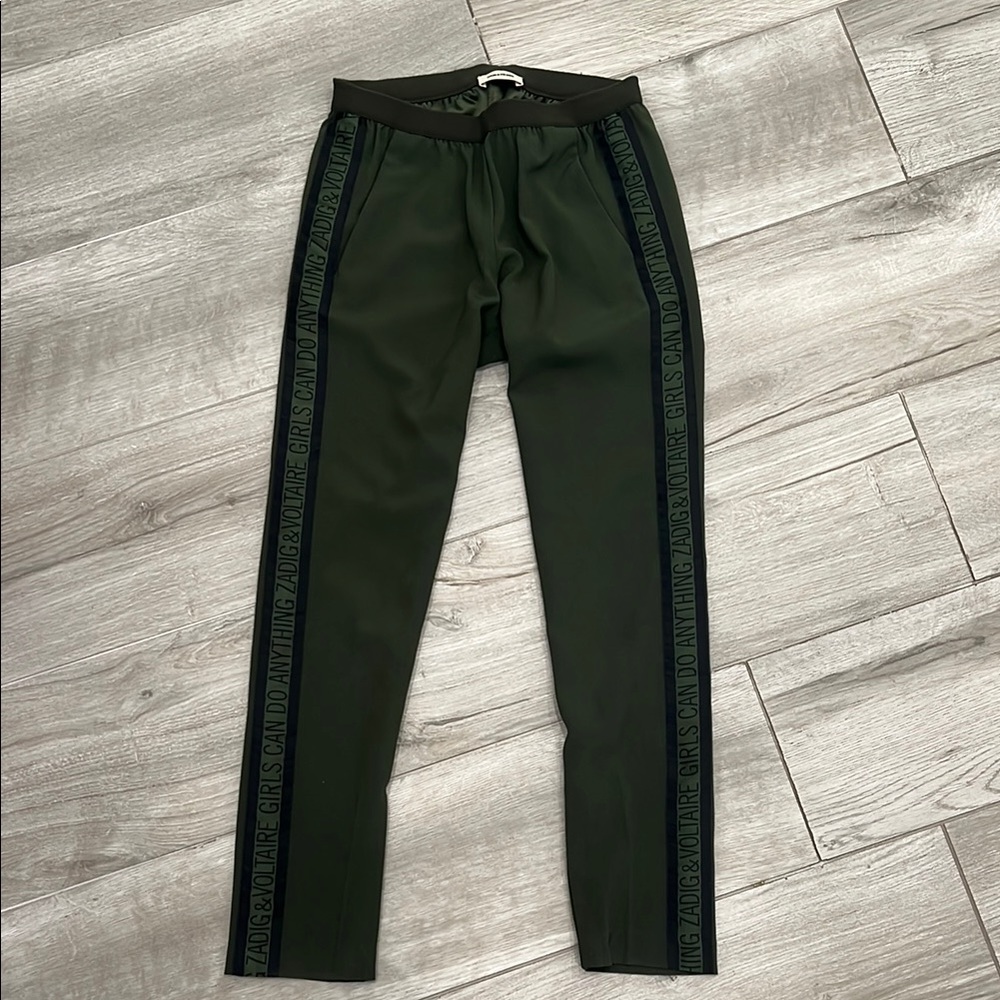Zadig & Voltaire Green Girls can do anything trousers